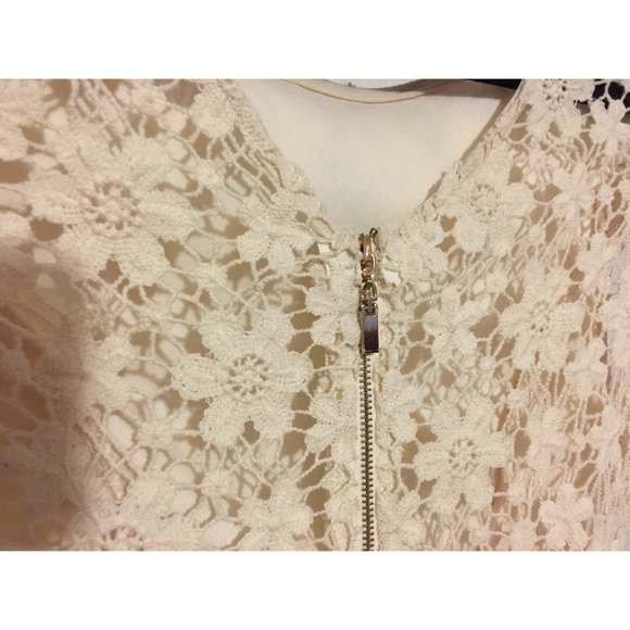 Cream Open Back Mini Dress - Picture 3 of 3